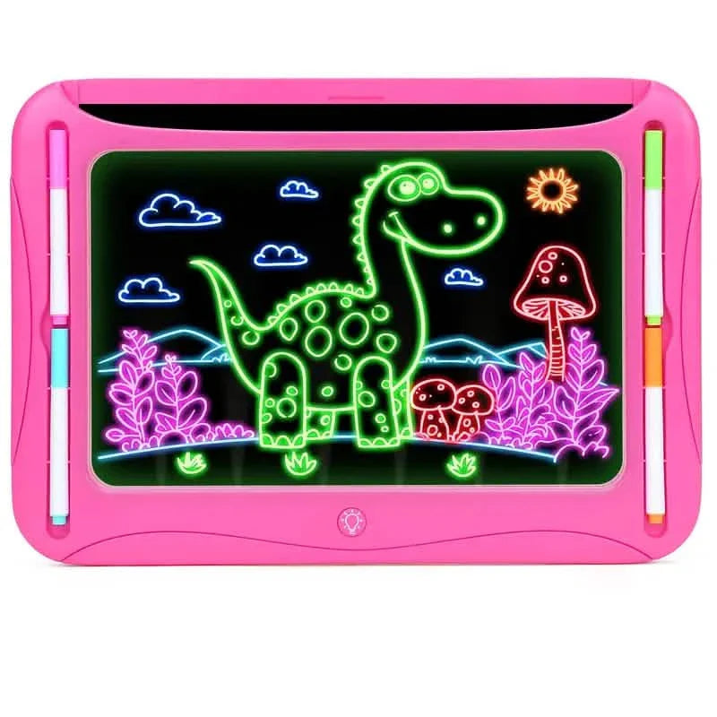 LED Light-Up Doodle Board – 9 Double-Sided Cards with Markers, Art Toy for Kids 3-8