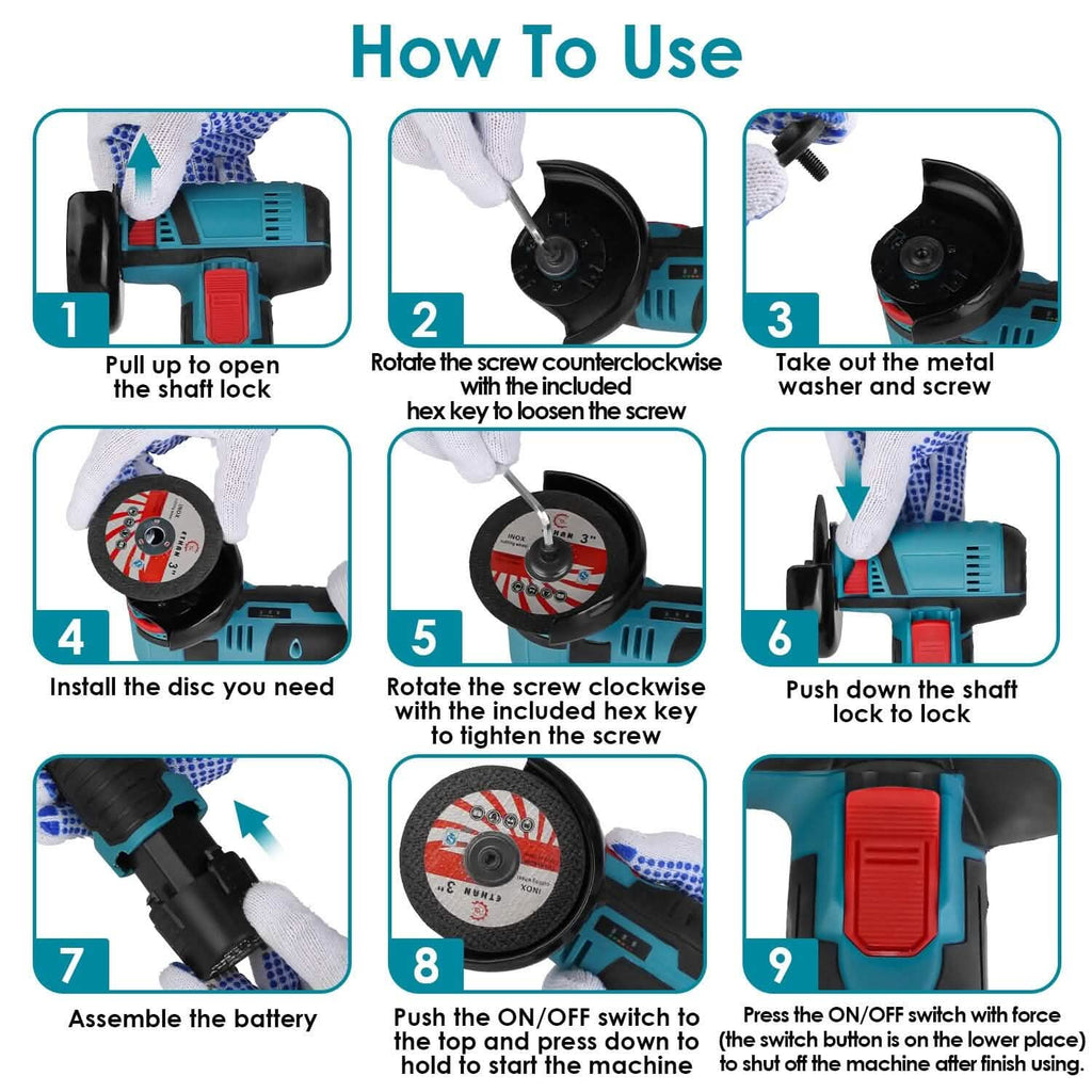 12V Cordless Mini Angle Grinding Machine