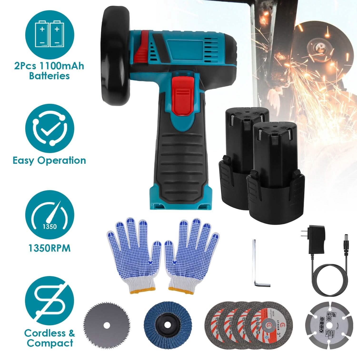 12V Cordless Mini Angle Grinding Machine