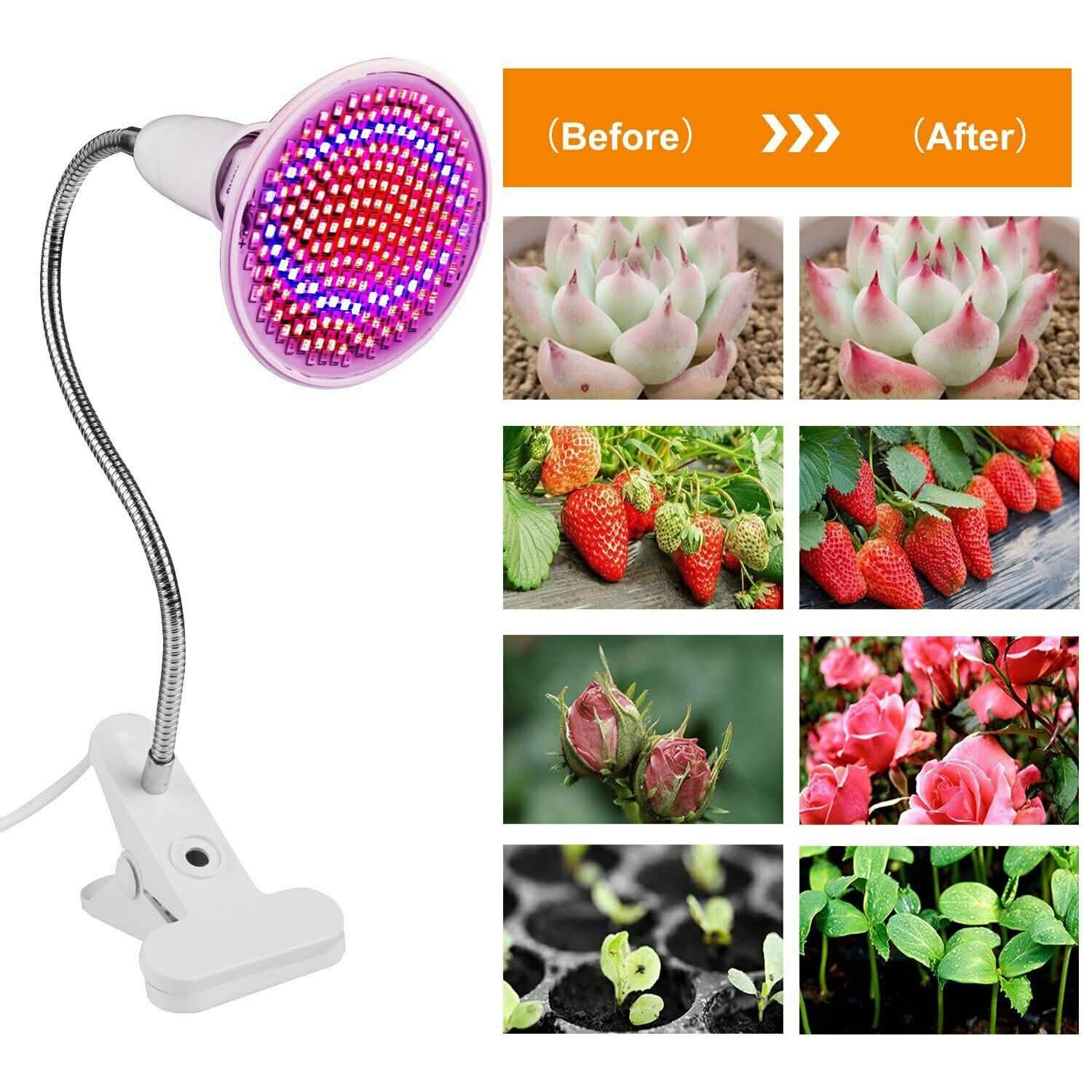 12W LED 360° Rotatable Plant Grow Light with Desk Clip