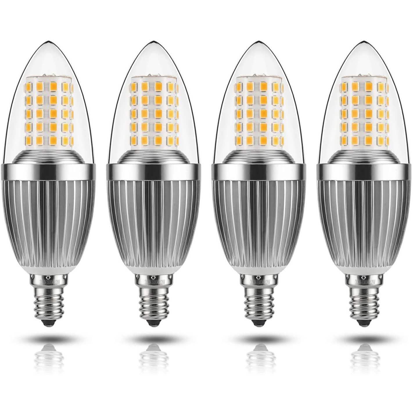 12W LED Candelabra Bulb Non-Dimmable 100-Watt Light Bulbs Equivalent
