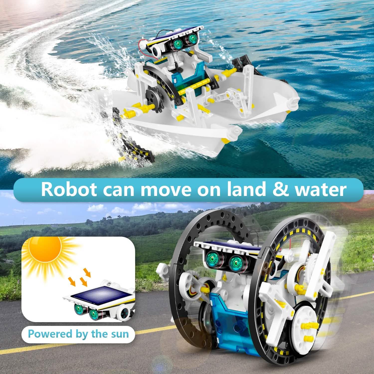 13-in-1 ソーラー電源ロボットおもちゃ 子供用
