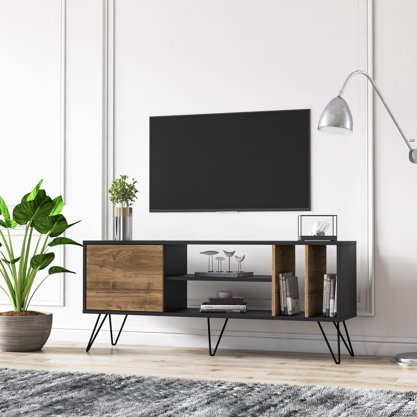 Mistico 55" TV Stand - Mid-Century Modern Media Console for TVs up to 63"