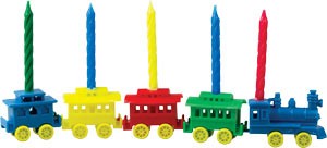 Bougies d'anniversaire porte-bougies de train de fête