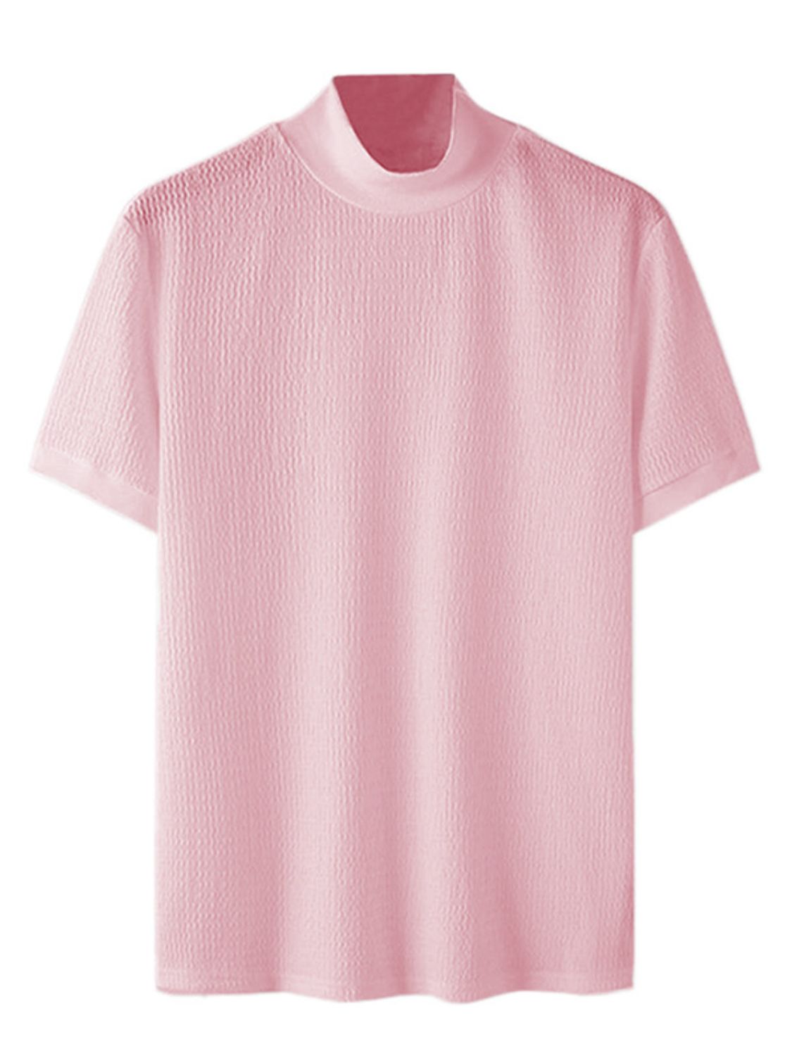 Men's Full Size Mock Neck Short Sleeve T-Shirt Plus Size