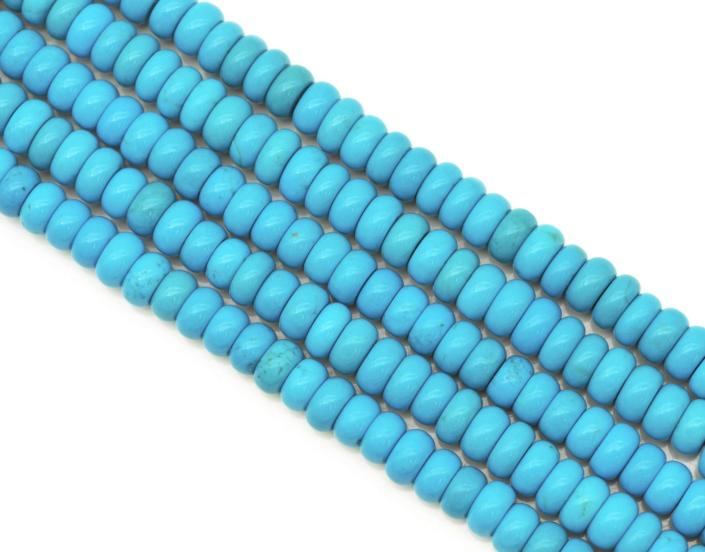 Turquoise Rondelle 5x8mm Smooth Beads,Sku#U1198