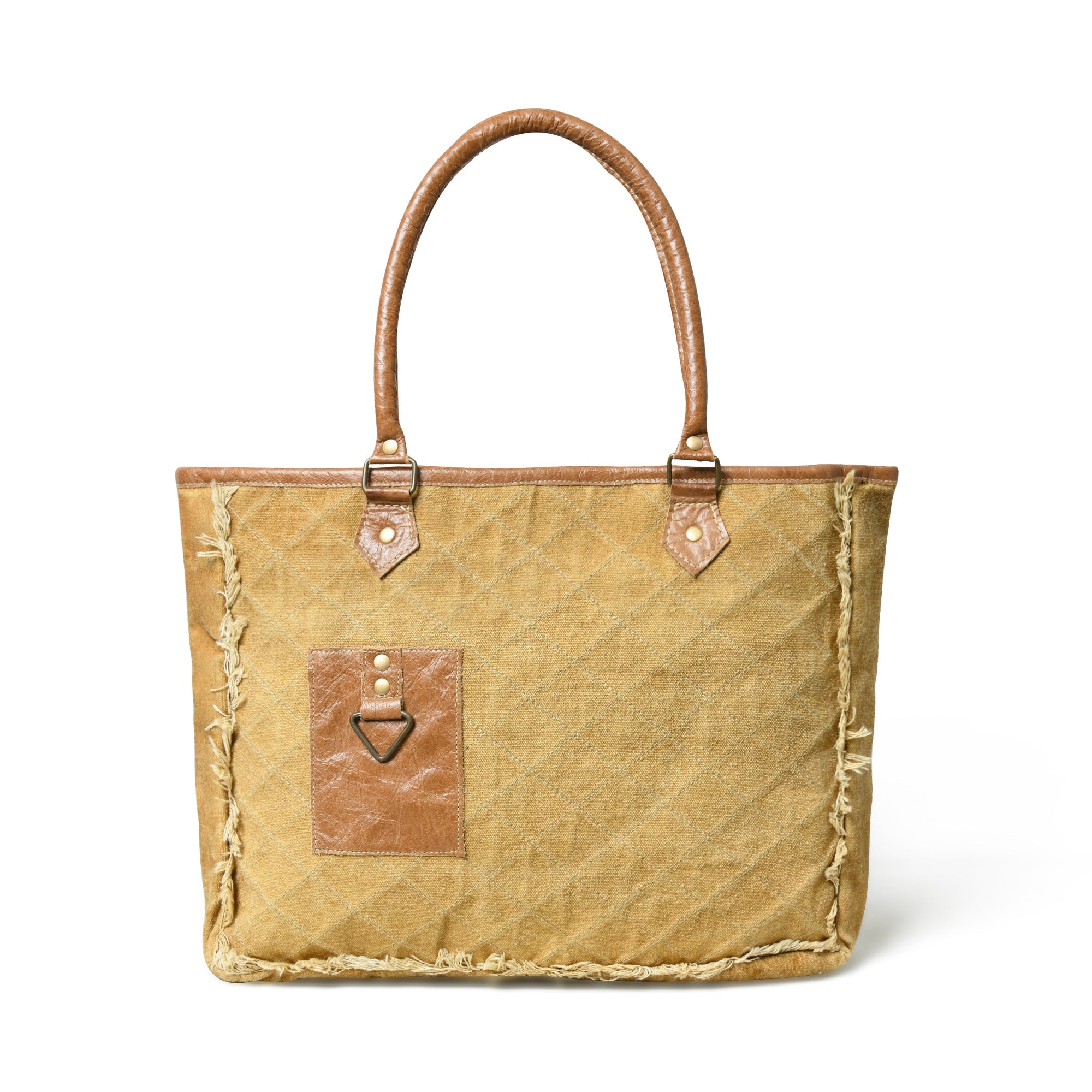 Sac en toile beige style bohème chic