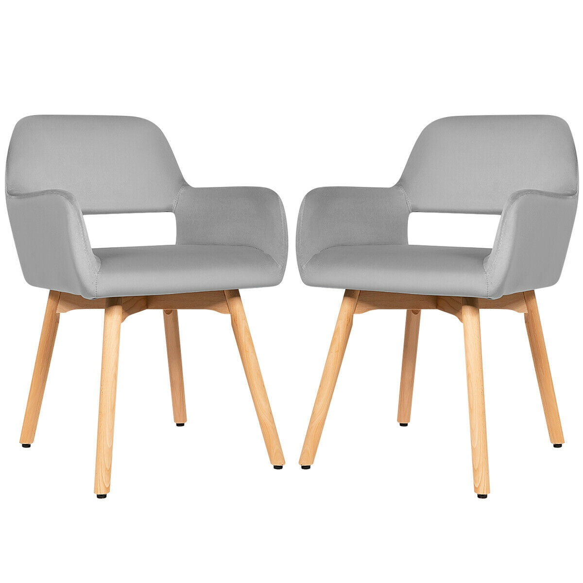 Set of 2 Modern Accent Armchairs