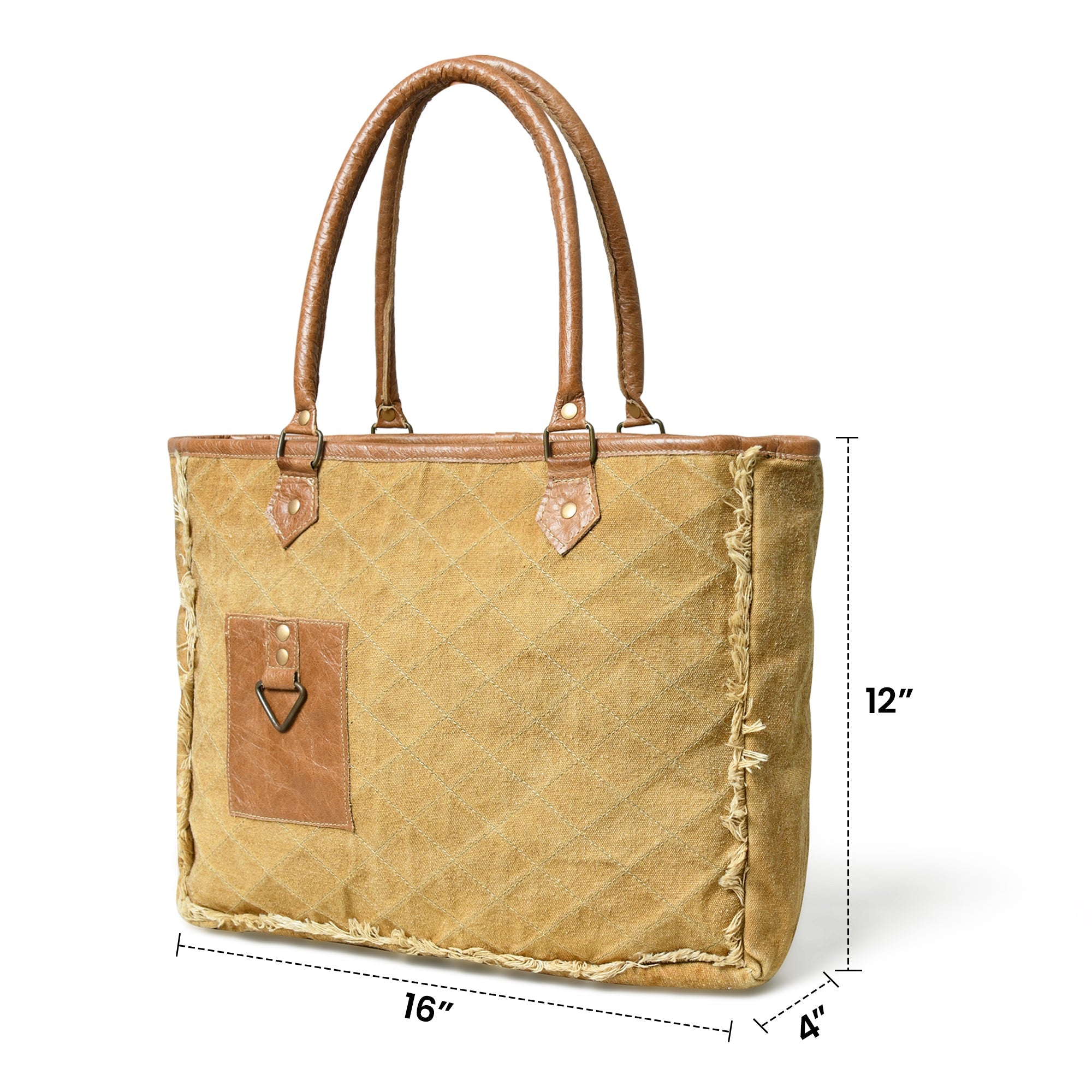 Sac en toile beige style bohème chic