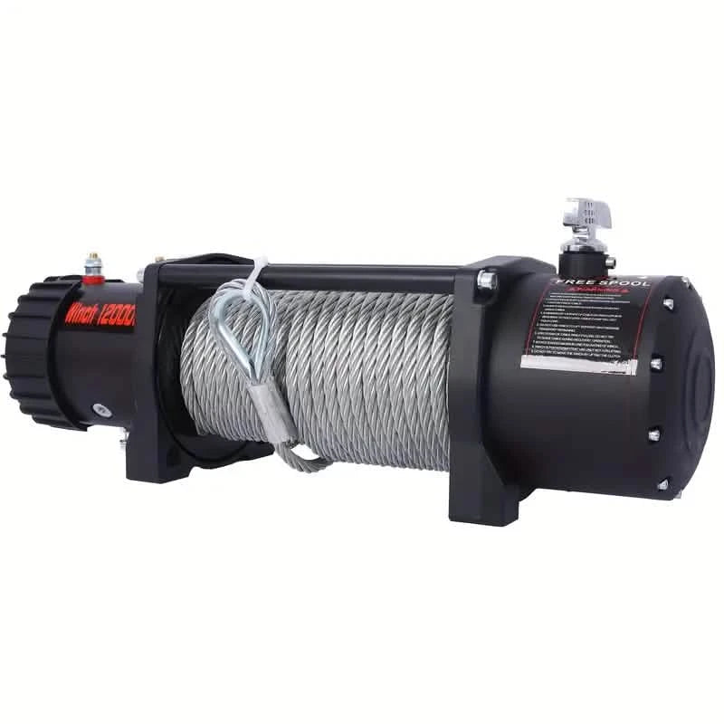 電動ウインチ - 12V DCパワー トーイングトラックオフロード用 ワイヤレスリモコン付き
