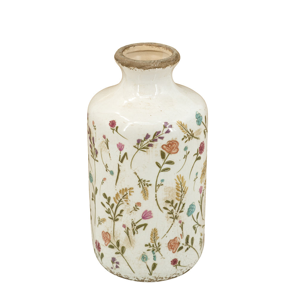 D4.3x8.3" Ceramic Cylinder Vase