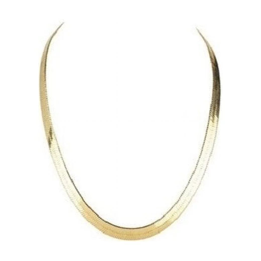 RMZ Gold NYC 14K Flat Snake Choker Necklace 16"