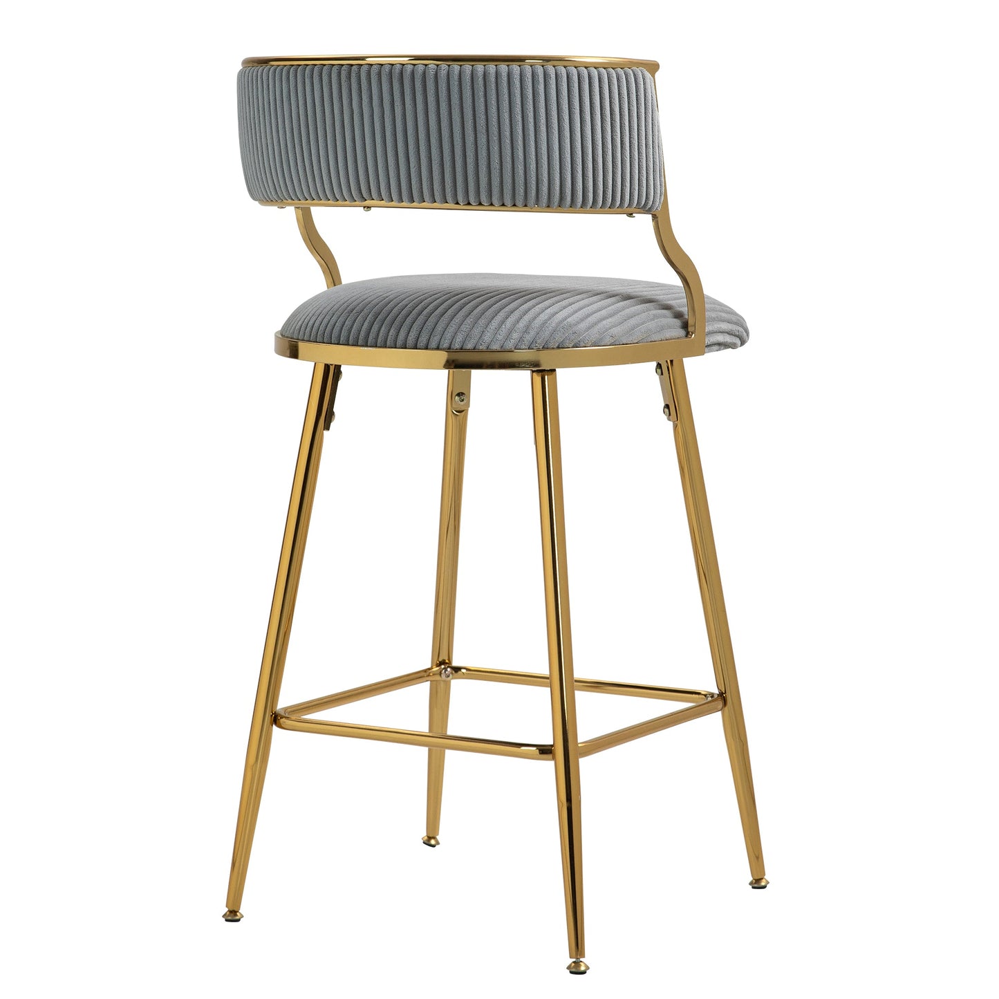 Set of 2, 26'' Counter Height Bar Stools - Grey