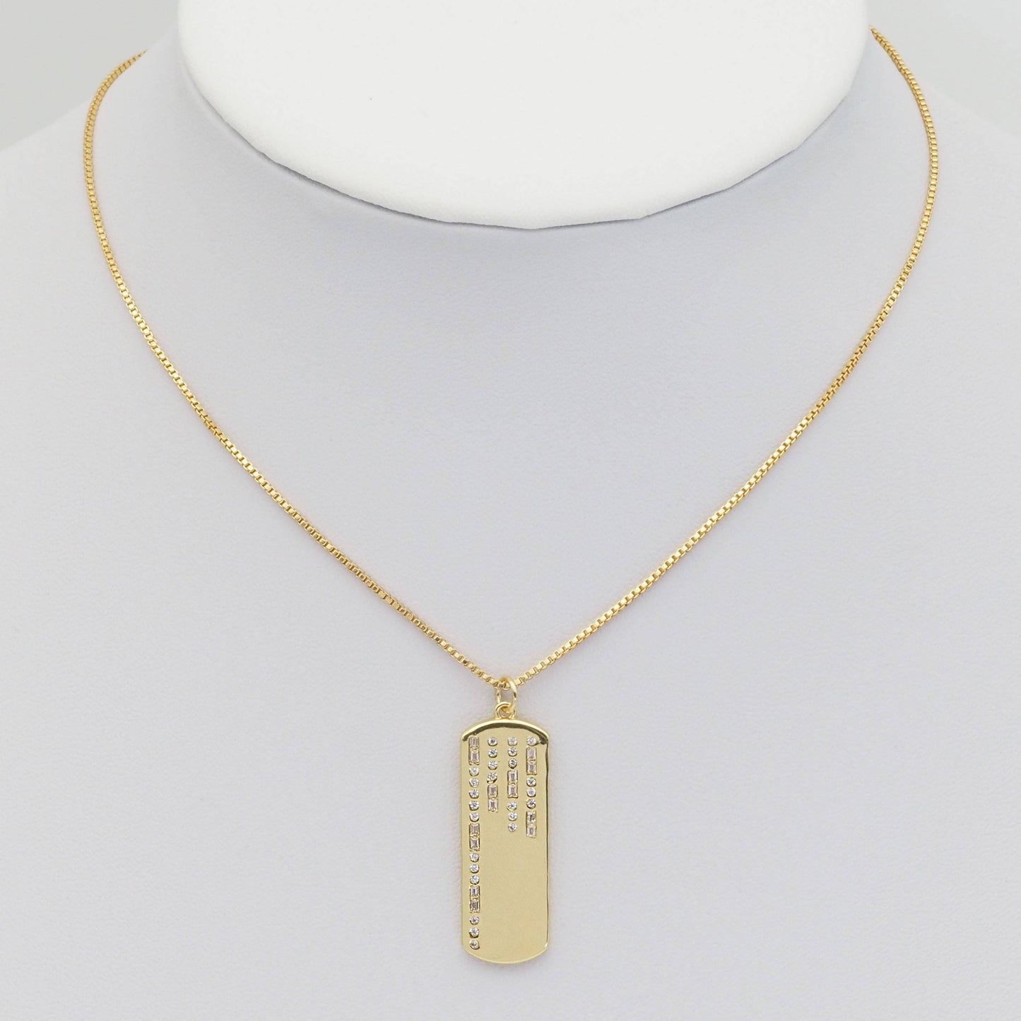 Gold Silver Celebration bar Shape Charm, Sku#B364