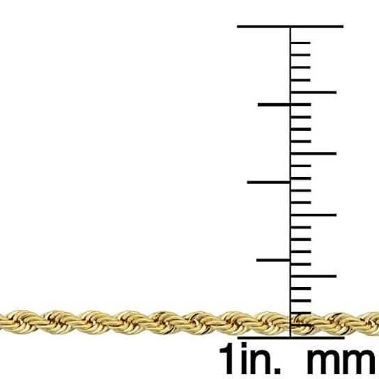 14Kゴールド 1.5MM ダイヤモンドカットロープチェーンネックレス（男女兼用）