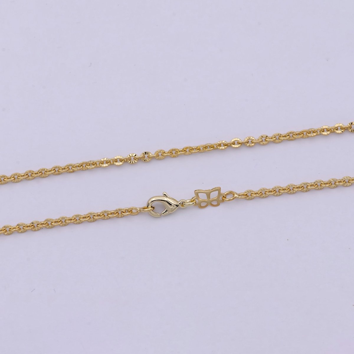 14k Gold Fill Diamond Cut Cable Chain, Cable gold chain necklace, cable chain, gold chain, gold necklace, plain necklace 18 inch length 2.4mm width |  WA-534 Clearance Pricing