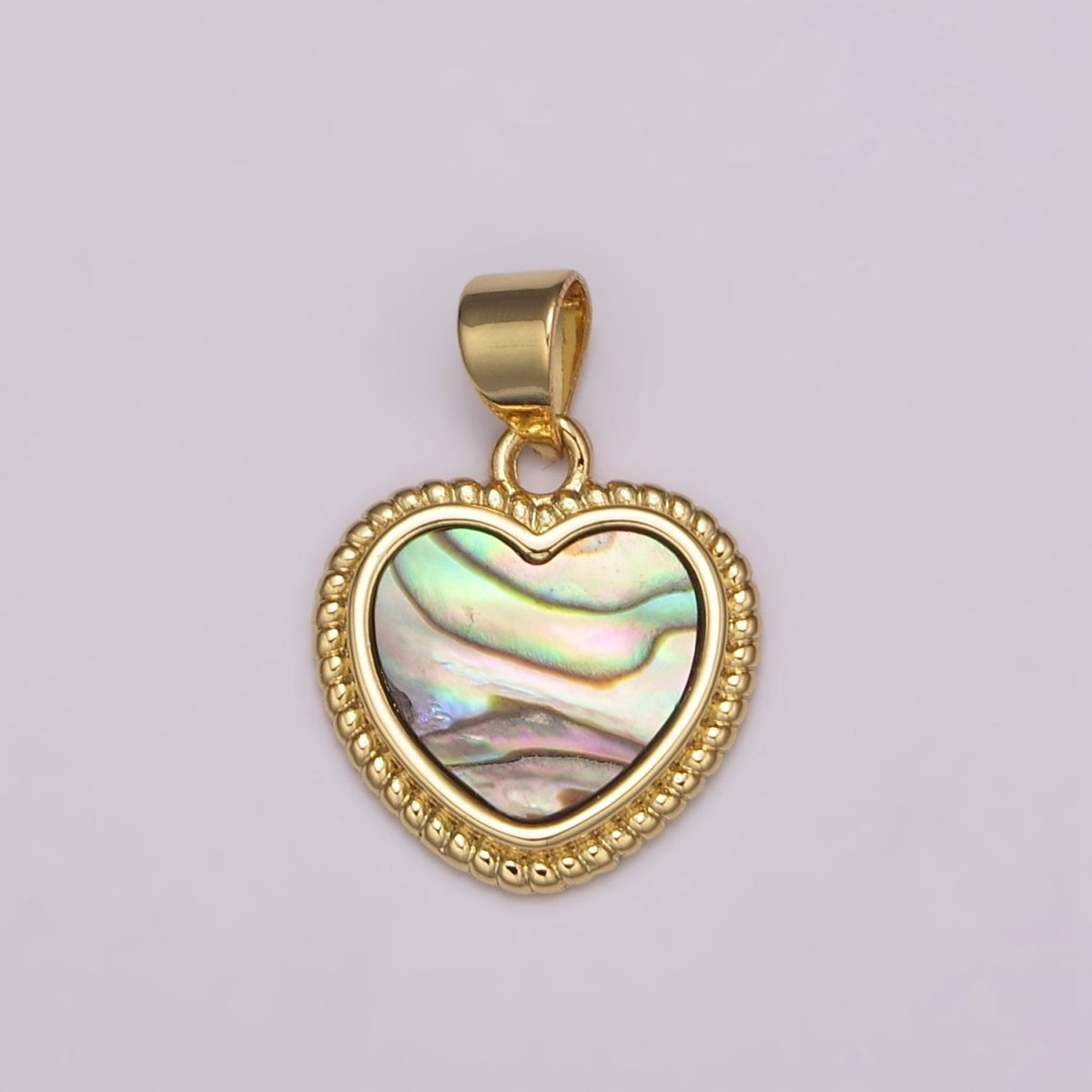 14K Gold Filled Abalone Heart Pendant, Unique One of a kind Abalone Shell Pendant, Heart Shaped Pendant, Heart Pendant for Jewelry Making N-484