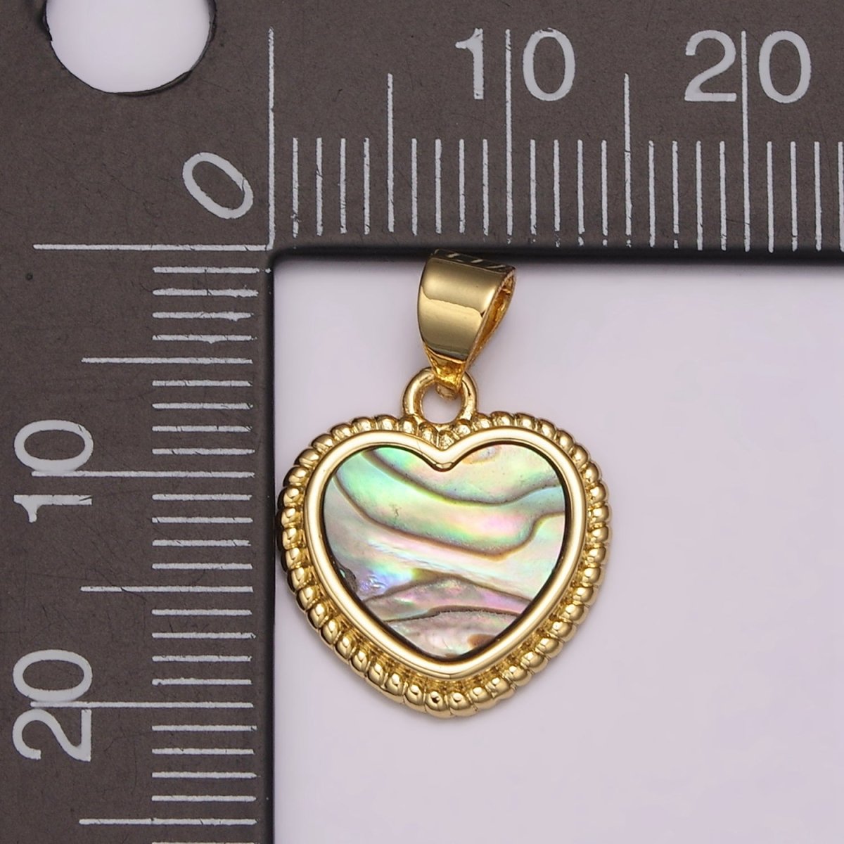 14K Gold Filled Abalone Heart Pendant, Unique One of a kind Abalone Shell Pendant, Heart Shaped Pendant, Heart Pendant for Jewelry Making N-484