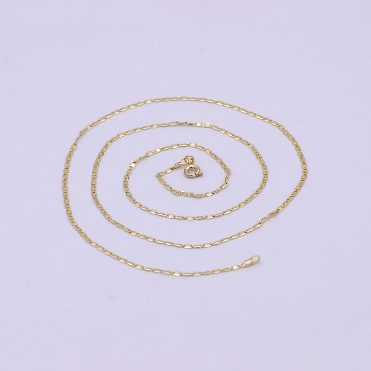 14K Gold Filled Anchor Chain, Dainty 1.6mm in Width, Layering 24 Inch Anchor Finished Chain with Spring Ring | WA-619 Clearance Pricing
