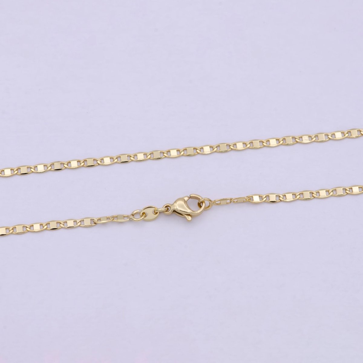 14K Gold Filled Anchor Necklace, Dainty 2.3mm Layering 23.5 Inch Finished Chain with Lobster Clasps | WA-620 Clearance Pricing