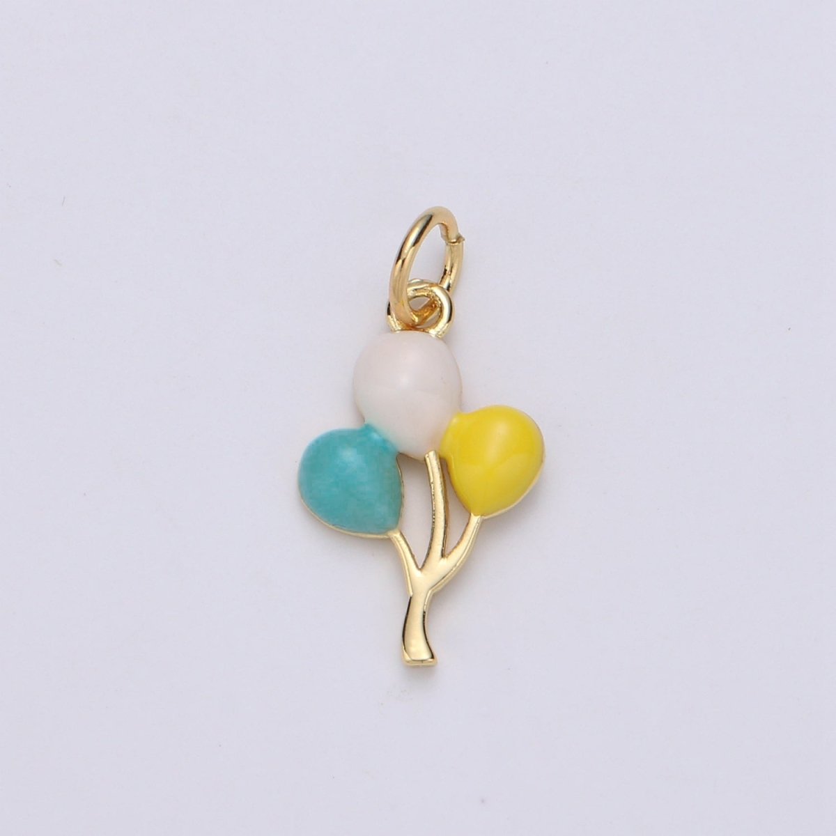 14K Gold Filled Baloon charm for Bracelet Necklace Earring Charm. Dainty Baloon Pastel charm Enamel Jewelry for Kids D-755