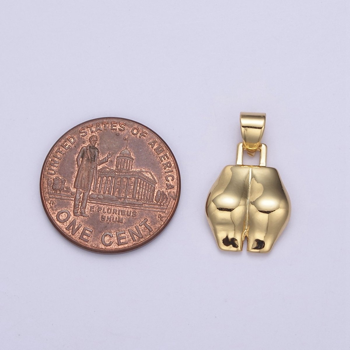 14k Gold Filled Bootylicous Booty Pendant // Butt Ass Charm //  La Femme Necklace Charm Jewelry N-557