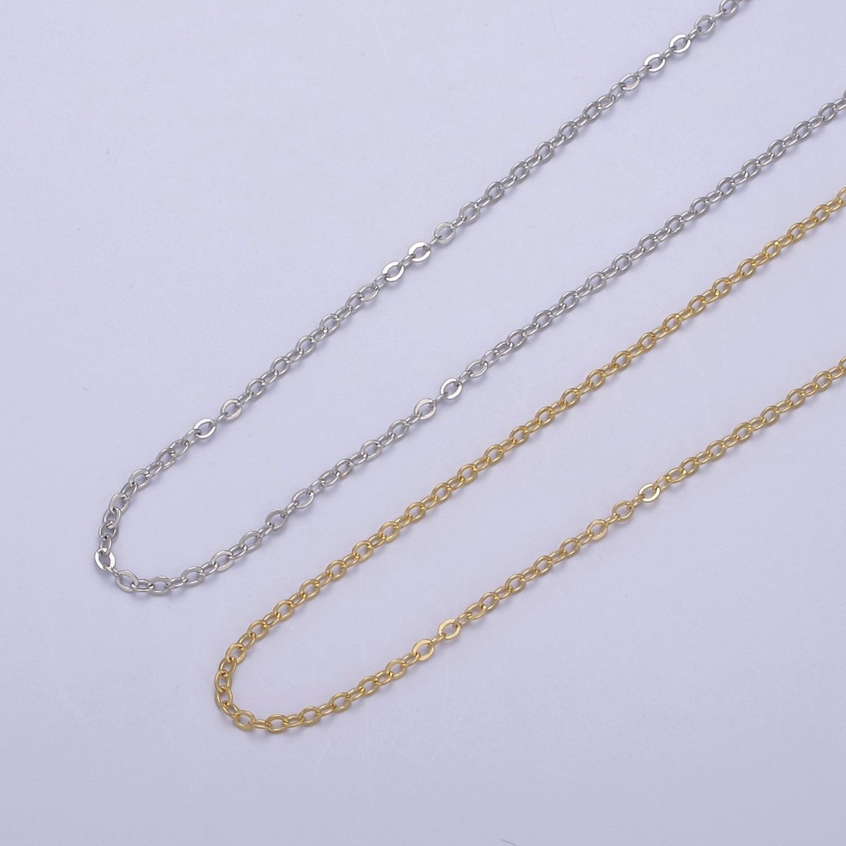 14k Gold Filled Cable Chain Necklace Dainty 1.3 mm Cable Link Chain Jewelry Making Women Necklace 15.5" w/ 2 " extender | WA-721 to WA-724 Clearance Pricing