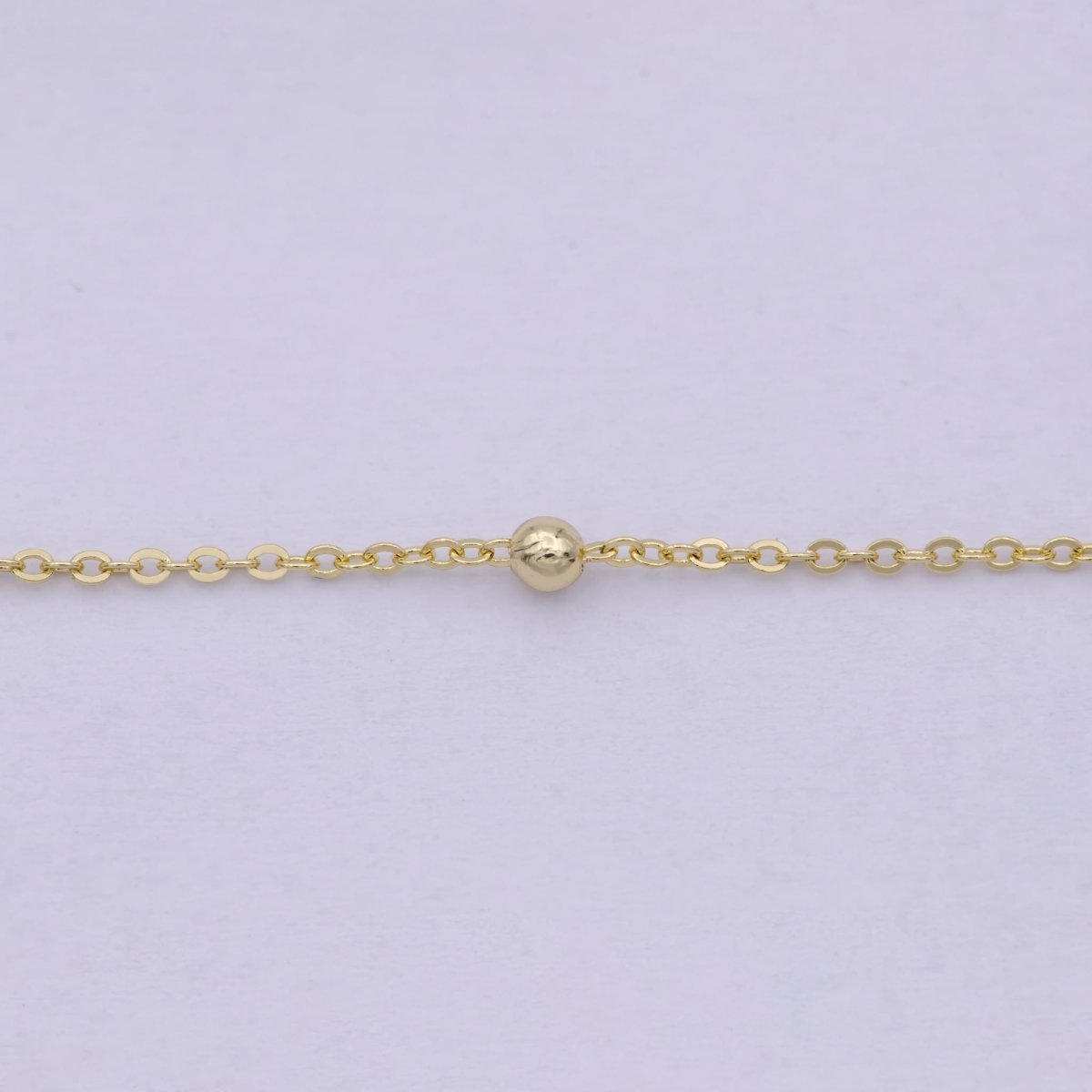 14K Gold Filled Chain,  3mm Bead Width, 24 Inch Layering Beaded Satellite Cable Necklace | WA-616 Clearance Pricing