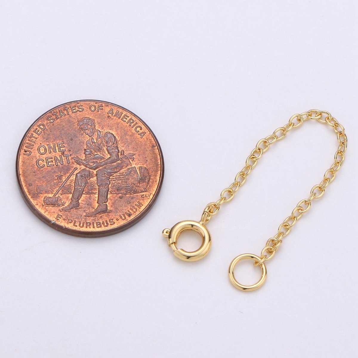 14K Gold Filled Chain Extender For Necklace Bracelet Wholesale Extensions & Extenders with spring clasp K-397