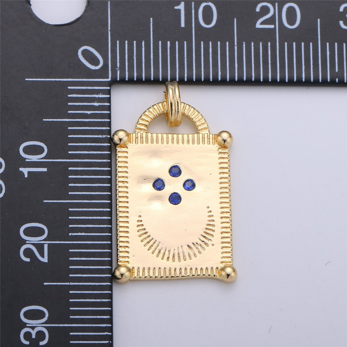 14k gold filled Crescent Moon Pendant, Celestial Jewelry Cubic zirconia Star Medallion Pendant for Necklace Earring component I-260