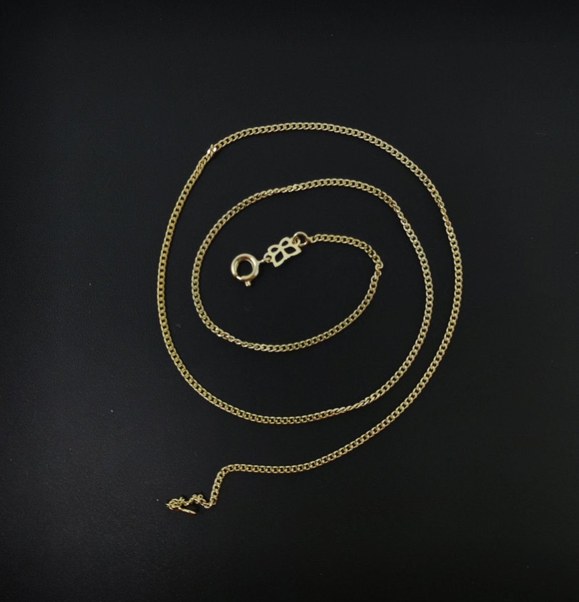 14K Gold Filled Curb Chain Necklace, 17.7 Inch Curb Finished Chain For Jewelry Making, Dainty 2mm Curb Necklace w/ Lobster Clasps | CN-560  Clearance Pricing