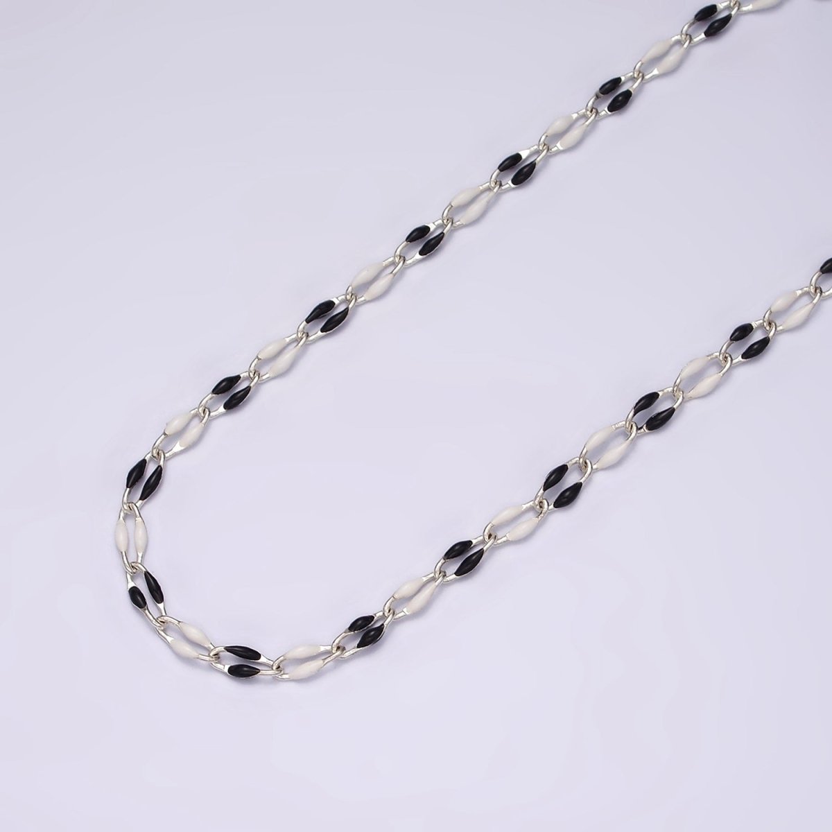 14k Gold Filled 3mm Dainty Oval Cable Link Chain Neon Enamel Chain by Yard, Unfinished Chain For Jewelry Supply | ROLL-598 to ROLL-608 ROLL-1075 ROLL-1405