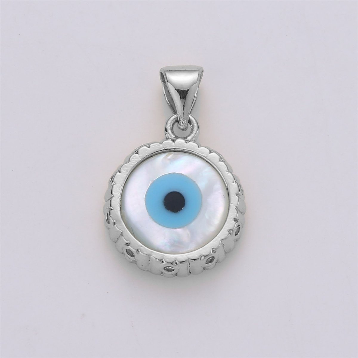 14k Gold Filled Evil Eye Charm Extra Tiny Evil Eye Pendant Charm eye of ra minimalist jewelry Gift for Her Bridal necklace component I-592 I-761