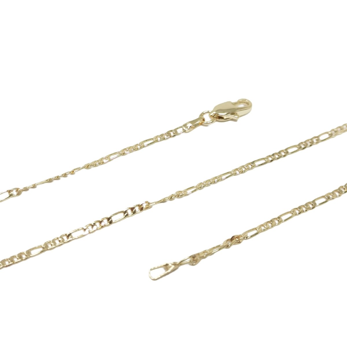 14K Gold Filled Figaro Chain Necklace, 17.8 Inches Figaro Necklace, 2mm Minimalist Gold Chain | CN-912