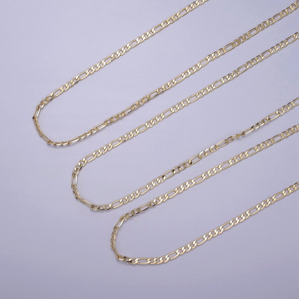 14K Gold Filled Figaro Necklace • Minimalist Necklace Chain • Unisex Figaro Chain • Figaro 18" 20" Chains Ready to Wear | WA-666 WA-676 Clearance Pricing