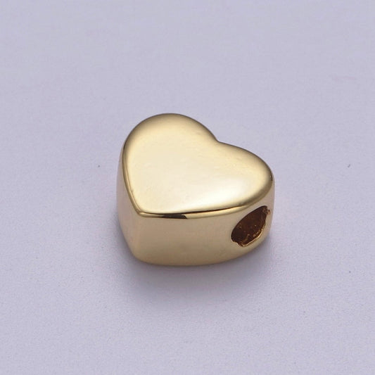 14K Gold Filled Heart Love Minimalist Hypoallergenic Spacer Beads | B-065