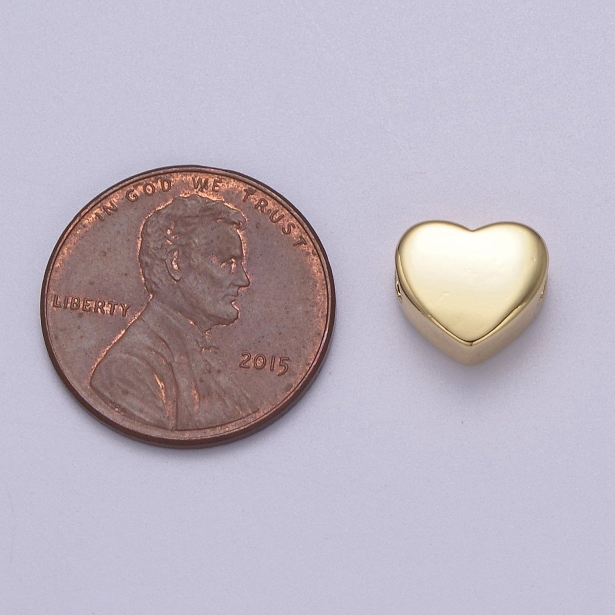 14K Gold Filled Heart Love Minimalist Hypoallergenic Spacer Beads | B-065
