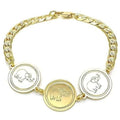 14k Gold Filled High Polish Finsh Cuban Curb Coin Bracelet