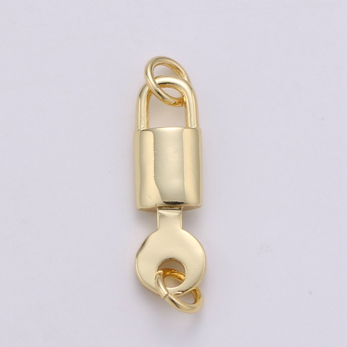 14k Gold Filled Lock Key Pendant Charm, Dainty Key Pendant Charm, Gold Filled Lock F-448