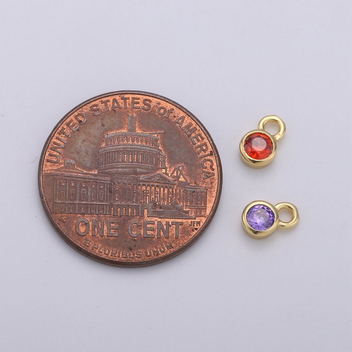 14k Gold Filled Micro Pave CZ Geometric Pendant Charm, Micro Pave CZ Circle Pendant Charm, Gold Filled Charm, For DIY Jewelry Size 4x6mm D-013 to D-024