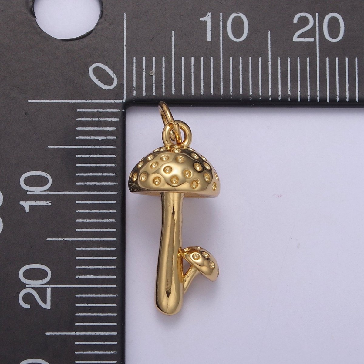 14k Gold Filled Mushroom Charms, Cute Mushroom Pendant, Tiny Gold Shroomie Charms N-749