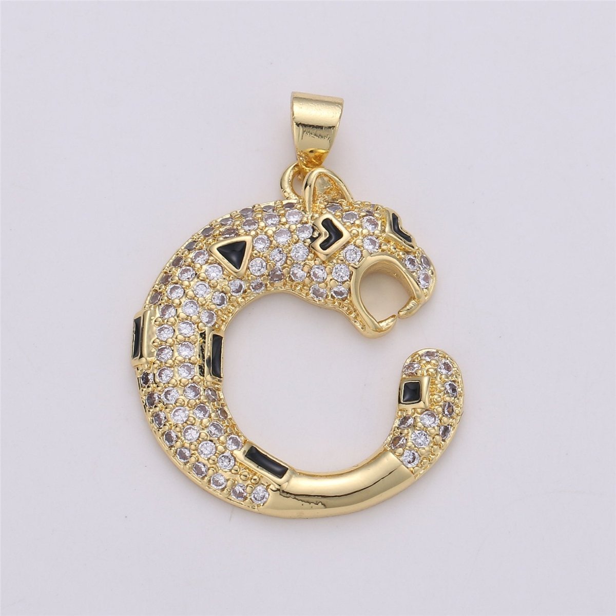 14k Gold Filled Ouroboros Pendant, Snake Pendant, Ouroboros Charm, Snake Charm, Micro Pave Ouroboros Jewelry, Snake Jewelry, Serpent Charm I-616