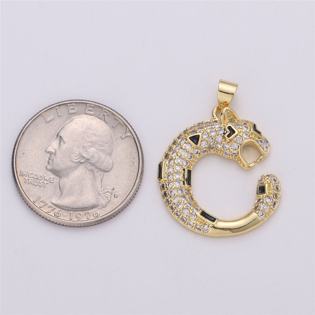 14k Gold Filled Ouroboros Pendant, Snake Pendant, Ouroboros Charm, Snake Charm, Micro Pave Ouroboros Jewelry, Snake Jewelry, Serpent Charm I-616