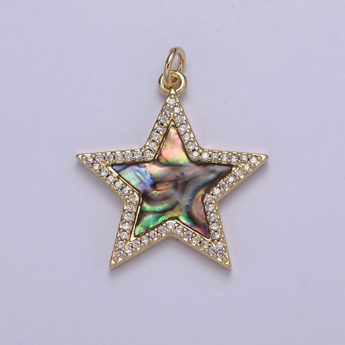 14K Gold Filled Pearl, Tiger Eye, Turquoise Abalone Shell Charm Pendant Star Charm for Celestial Necklace Bracelet Jewelry Making N-658 - N-661