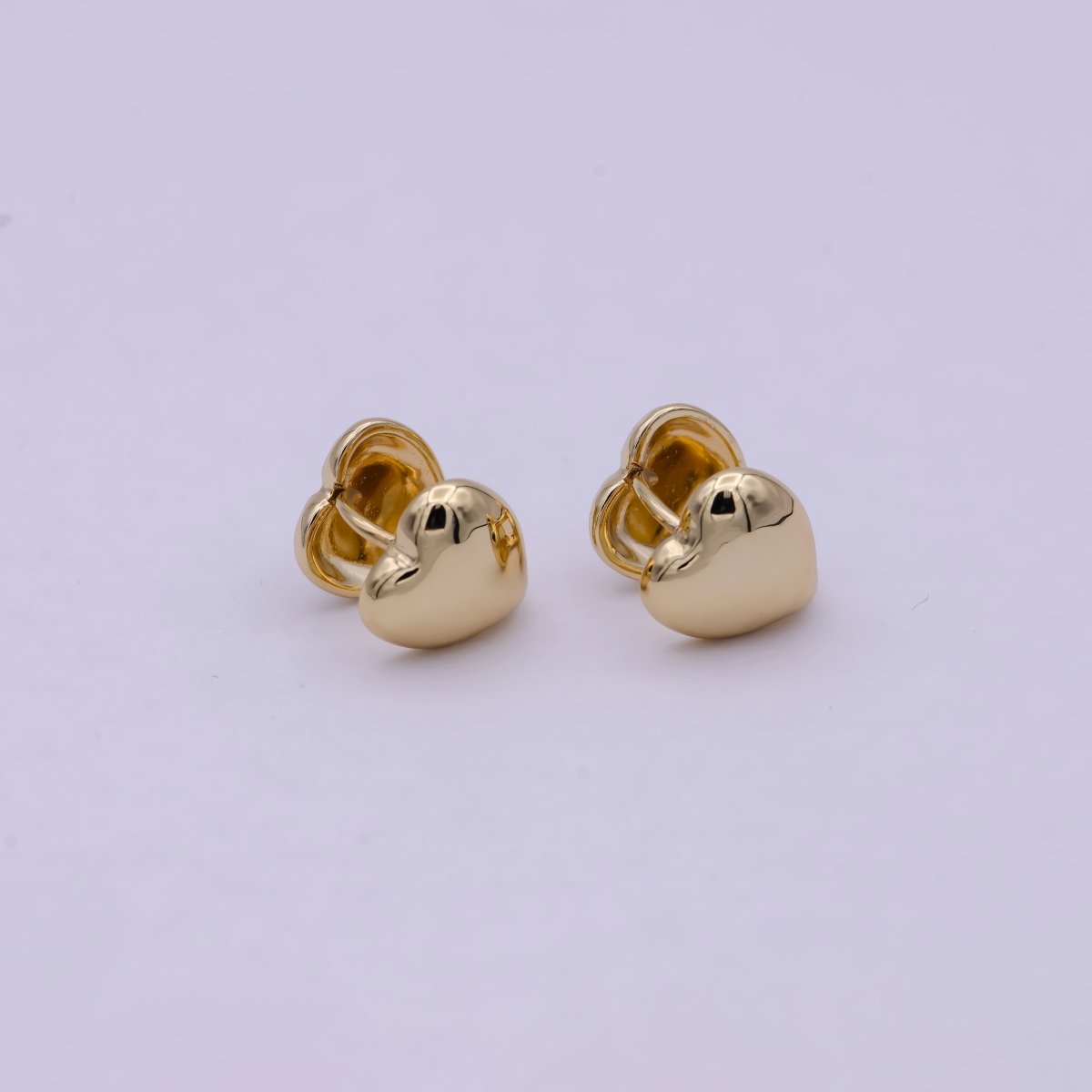14K Gold Filled Tiny 12mm Heart Stud Earring For Valentine | T-271