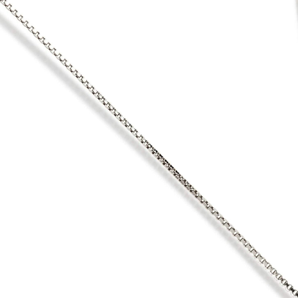 Chaîne en or véritable boîte en or blanc massif 14 carats