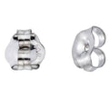 14K Solid White Gold Earring Backs Medium