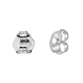 14K Solid White Gold Medium Butterfly Earring Backs