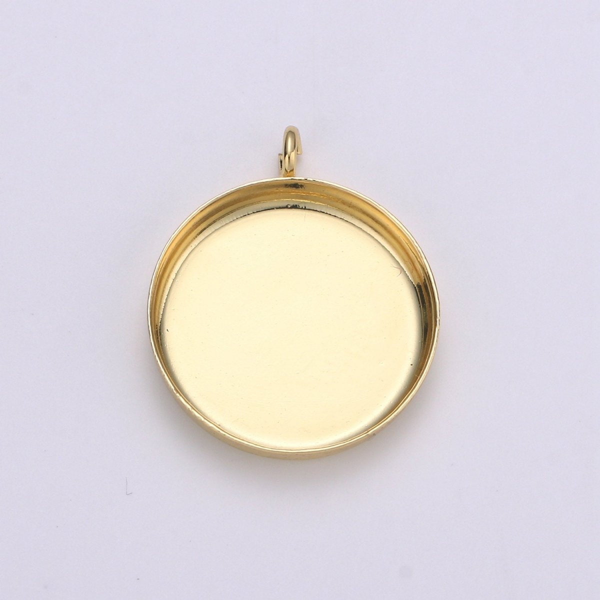14kGold Filled Round Circle Circular Bezel Cup Earring,Supplies for DIY Earring & Pendat Jewelry,Perfect for DIY Round Pendant Tray with Loop K-926 K-927 K-928