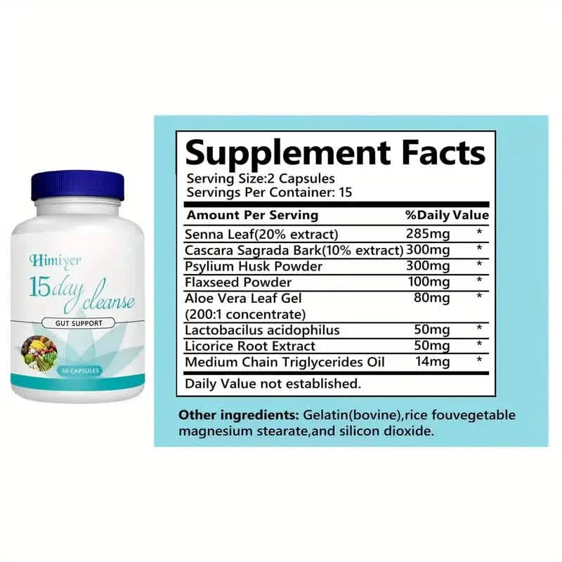 Cure détox de 15 jours – Probiotiques, efficacité intestinale, côlon, complément de soutien digestif